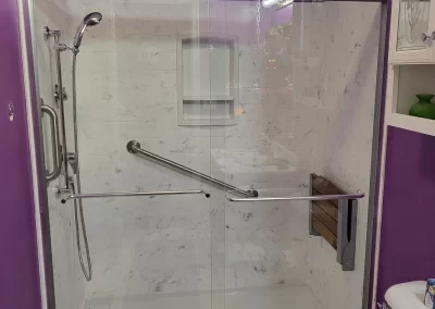 Completed shower and tub installation