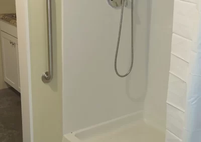 Completed shower installation