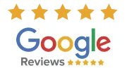 5 Stars Overall Google Reviews graphic